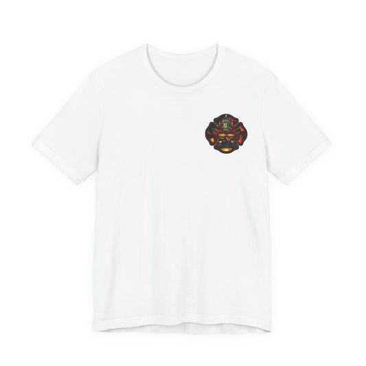 Fiery Firefighter Skull T-Shirt