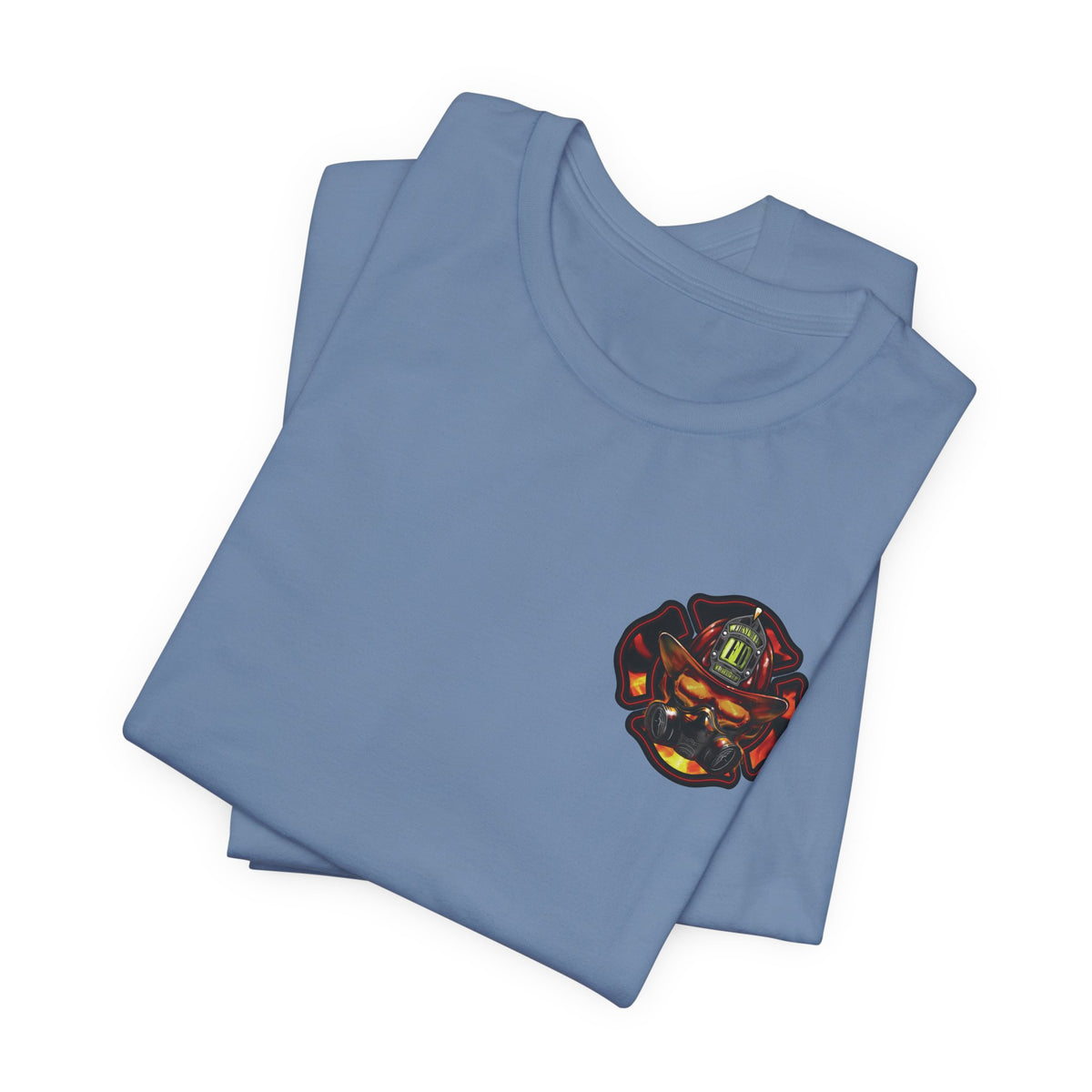Fiery Firefighter Skull T-Shirt