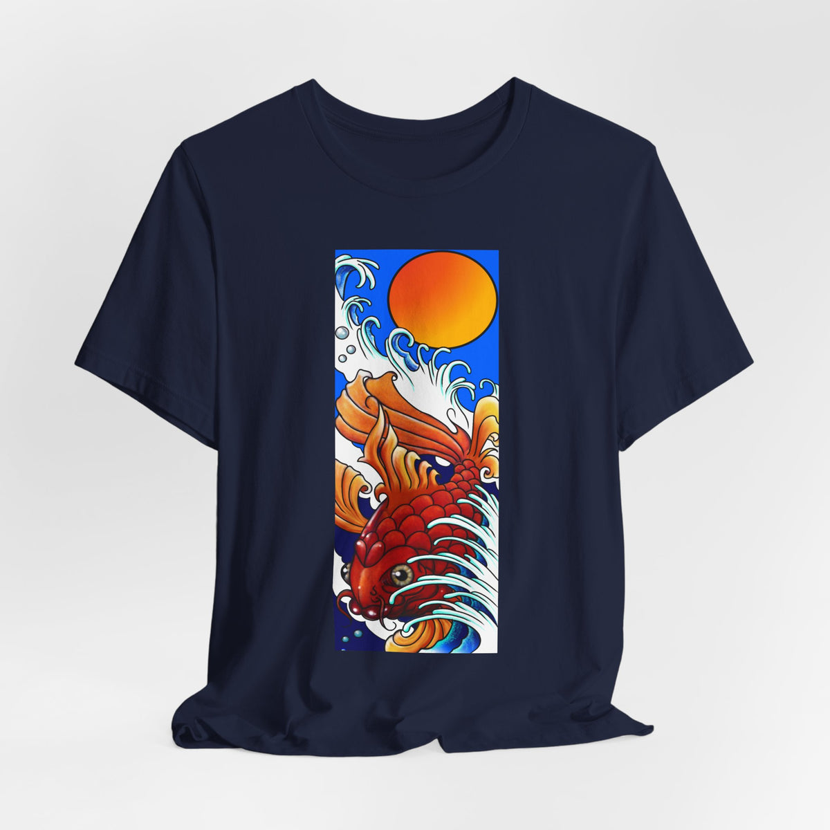 Original Art - Koi and Waves Graphic Tee