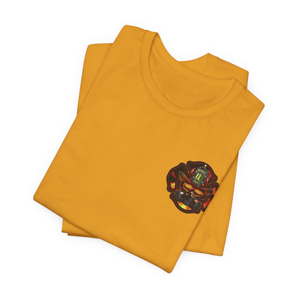 Fiery Firefighter Skull T-Shirt