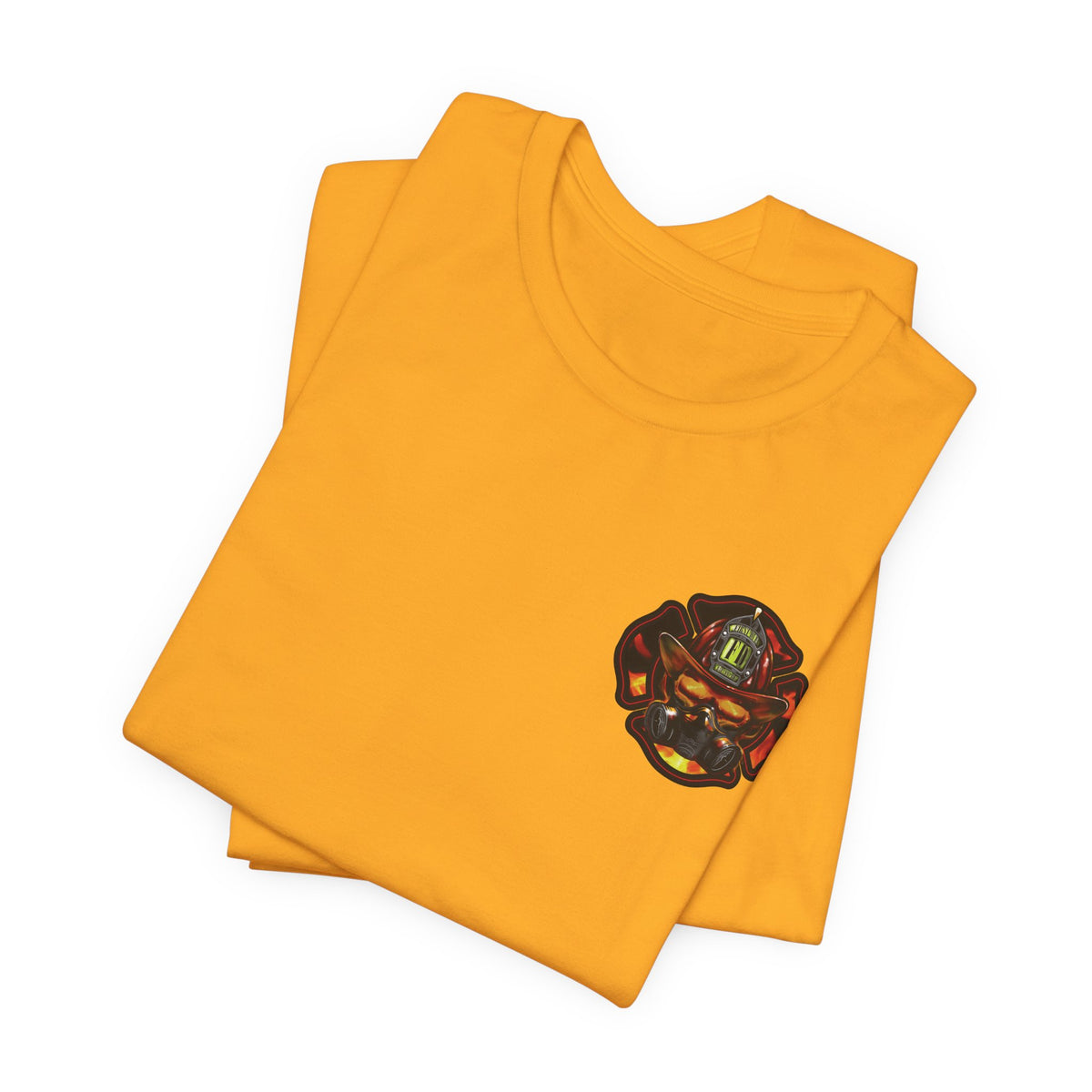 Fiery Firefighter Skull T-Shirt