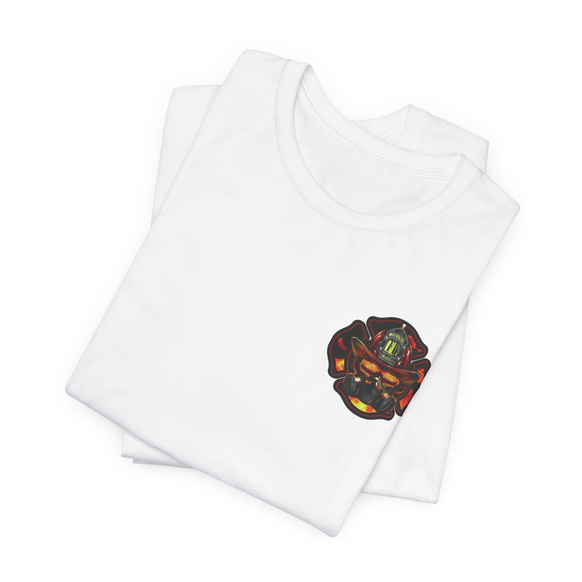 Fiery Firefighter Skull T-Shirt