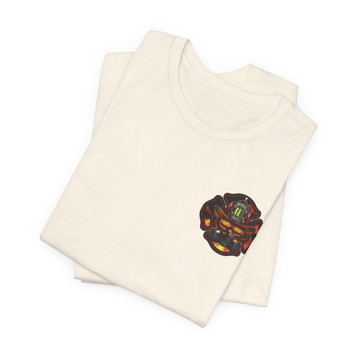 Fiery Firefighter Skull T-Shirt