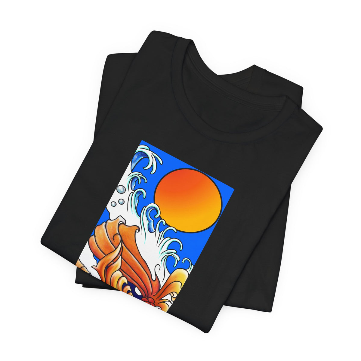 Original Art - Koi and Waves Graphic Tee