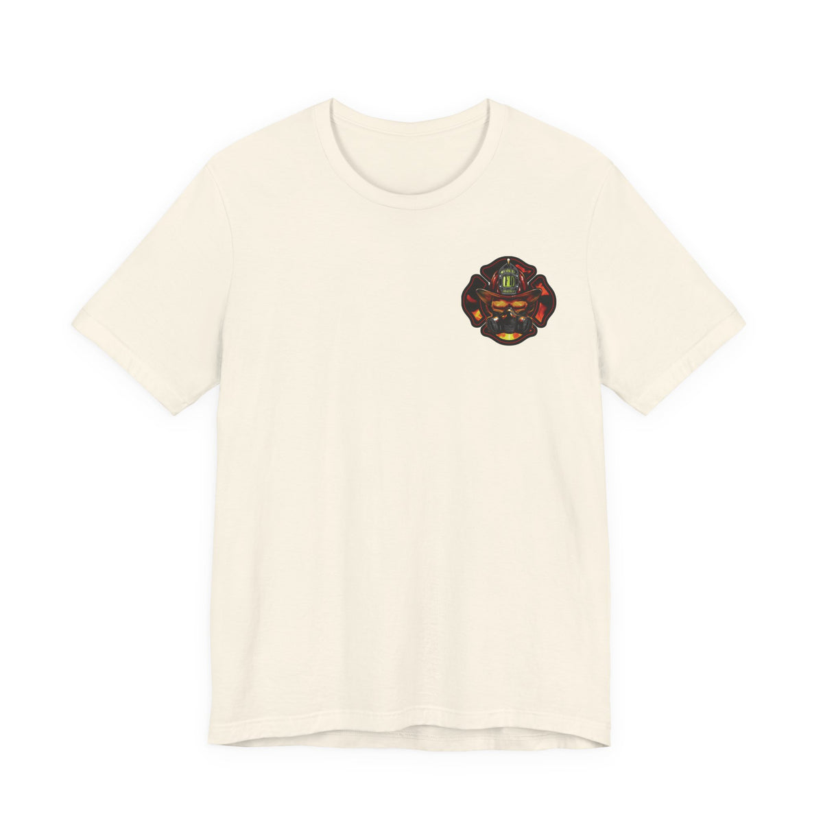 Fiery Firefighter Skull T-Shirt