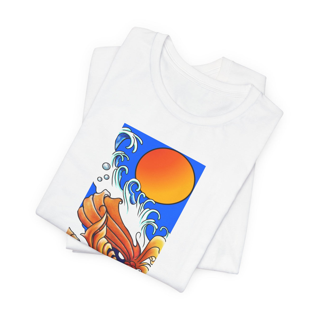 Original Art - Koi and Waves Graphic Tee